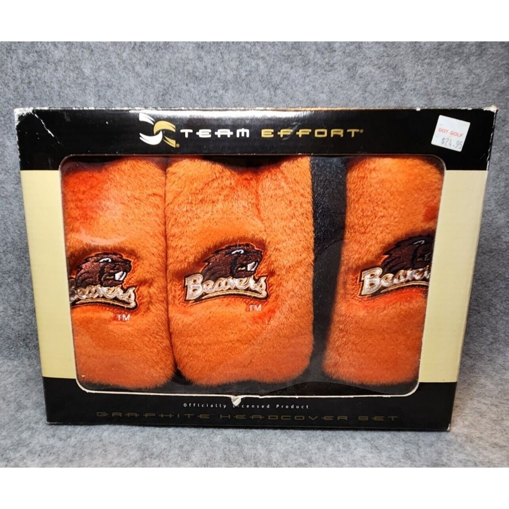 Team Effort Oregon State University OSU Beavers Graphite Headcover Set NIB